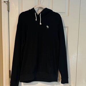 Abercrombie & Fitch Black Hoodie with Cream Accents